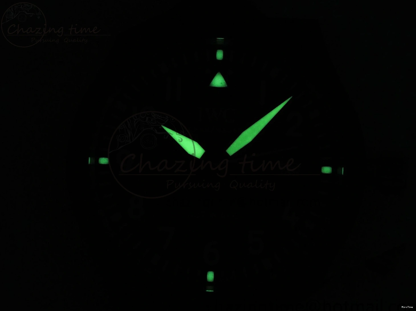 MIROTIME 0208 FreshLook Pilot’s Watch Top Gun Black Ceramic IW326901 ZF 1:1 Best Edition on Black Nylon Strap A 7026